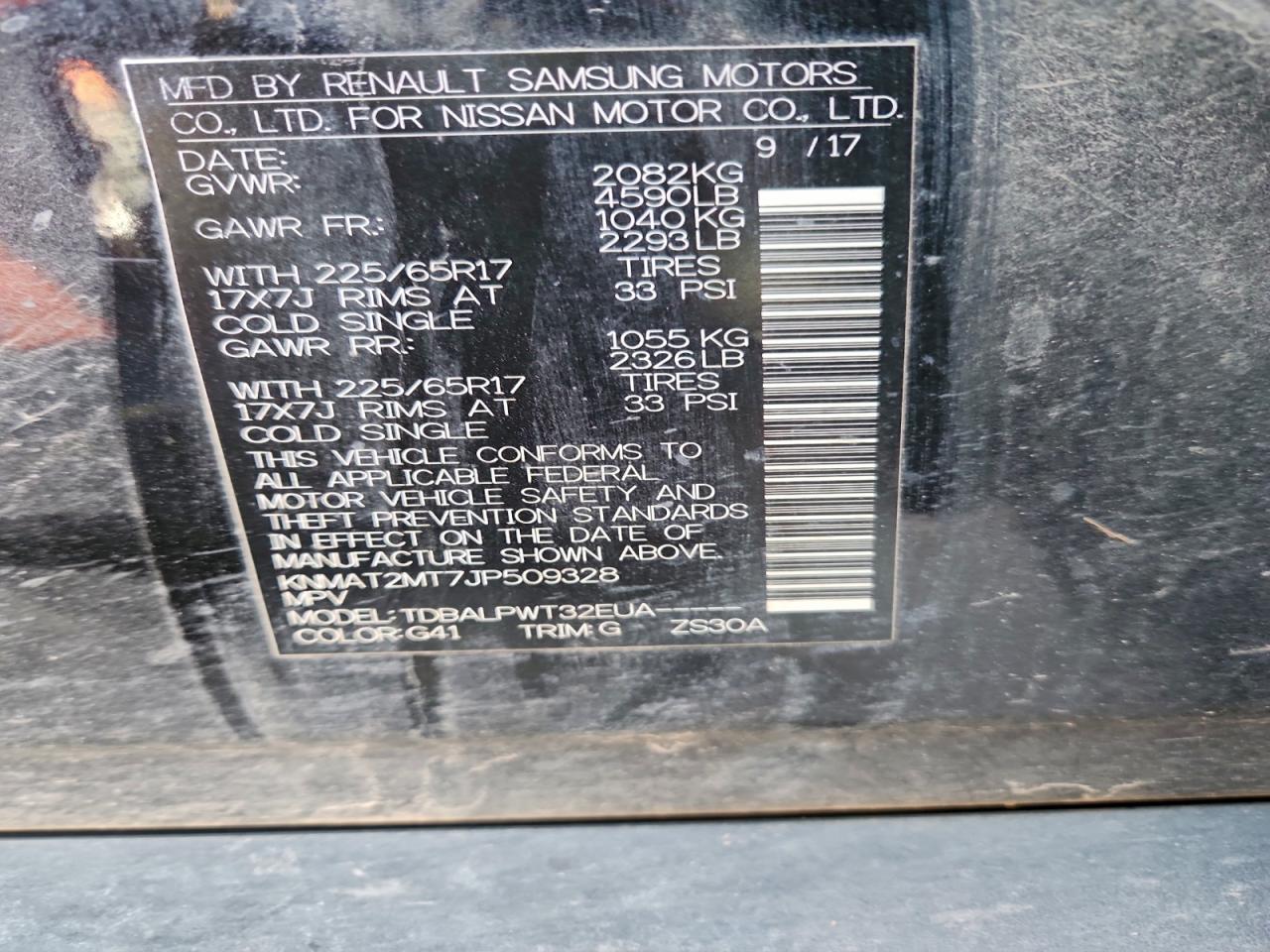 2018 NISSAN ROGUE S photo 12