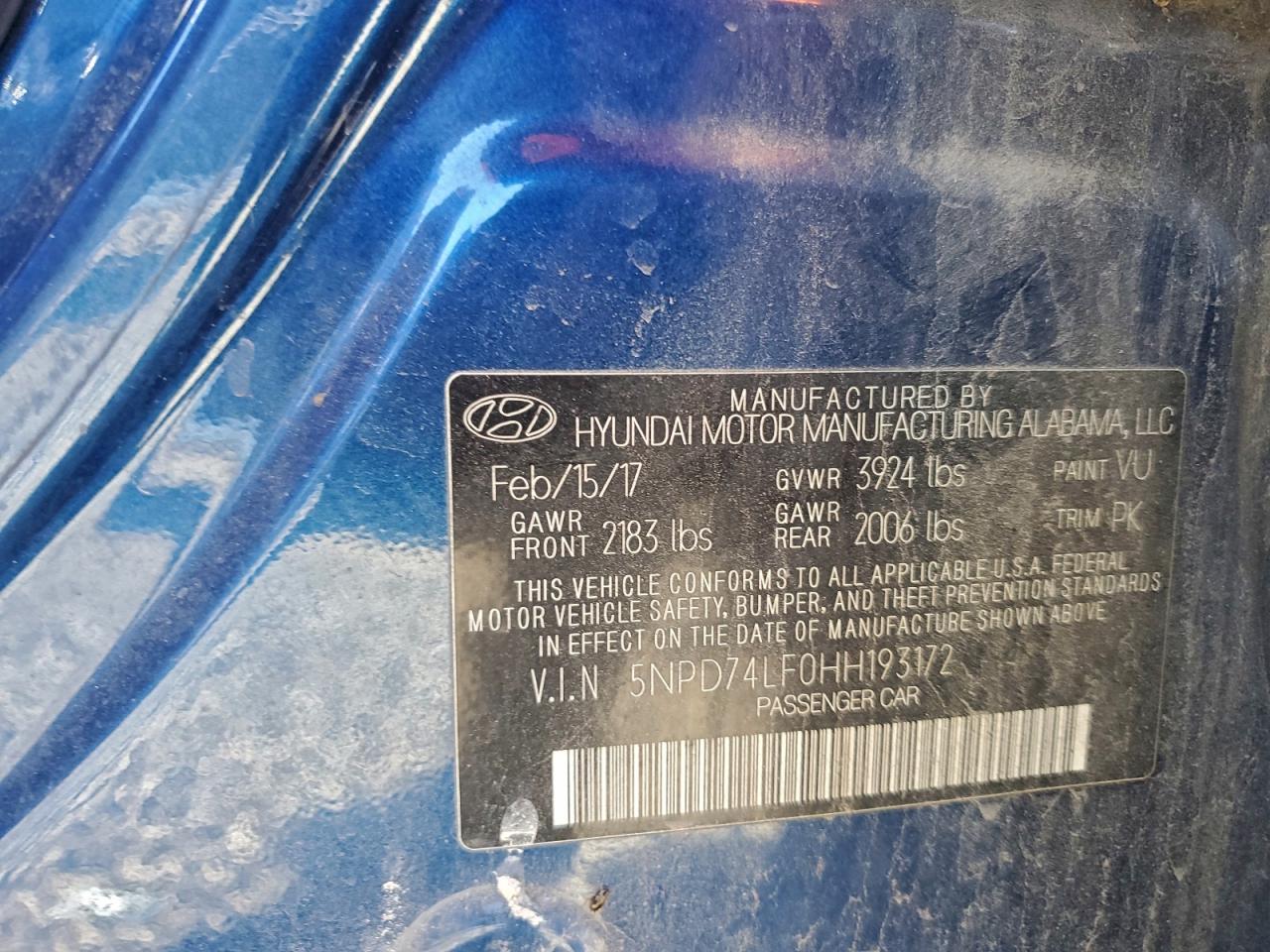 2017 HYUNDAI ELANTRA SE photo 13