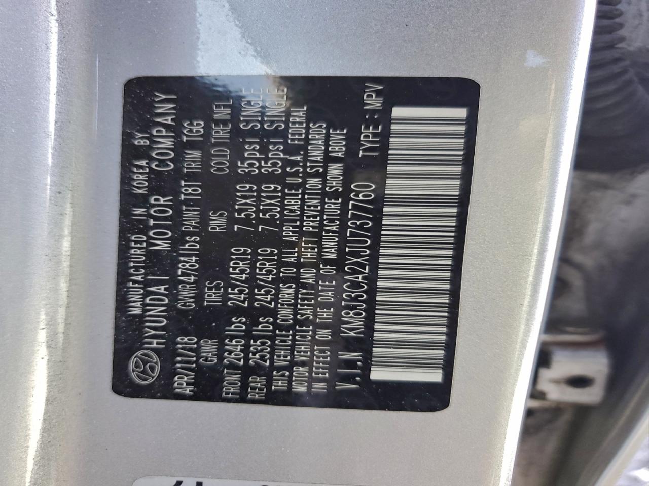 2018 HYUNDAI TUCSON VALUE photo 12