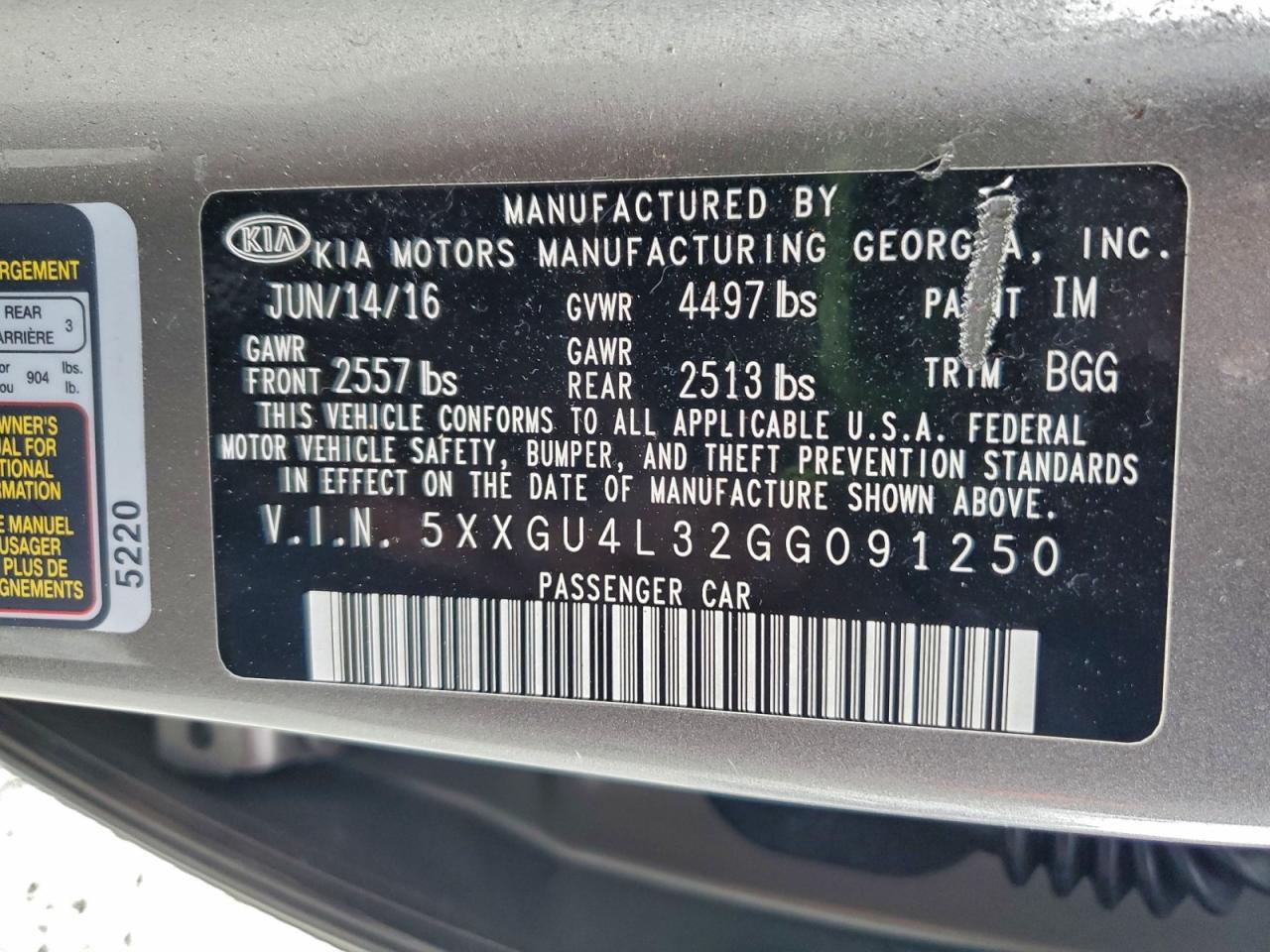2016 KIA OPTIMA EX photo 12