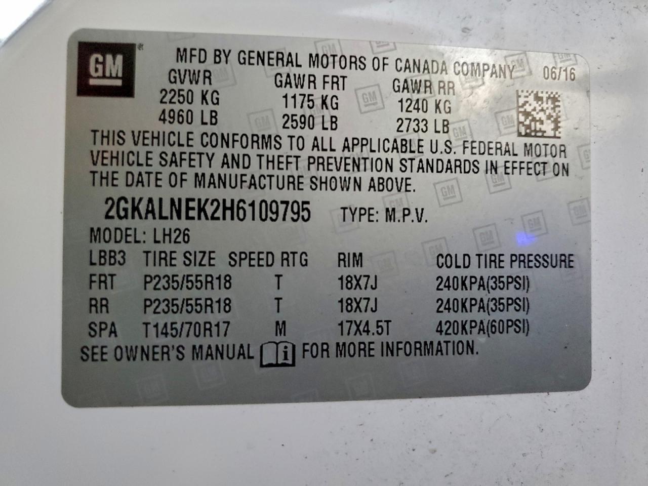 2017 GMC TERRAIN SLE photo 13