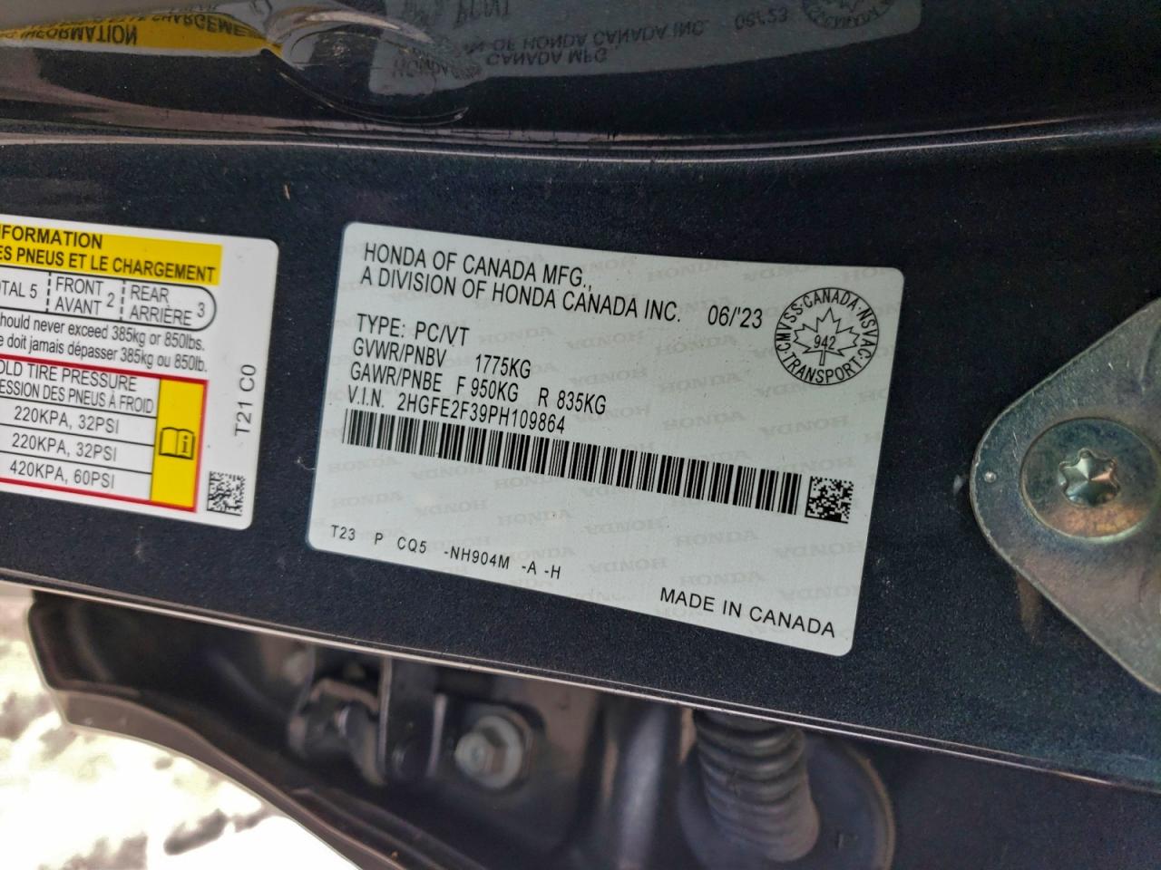 2023 HONDA CIVIC EX photo 12