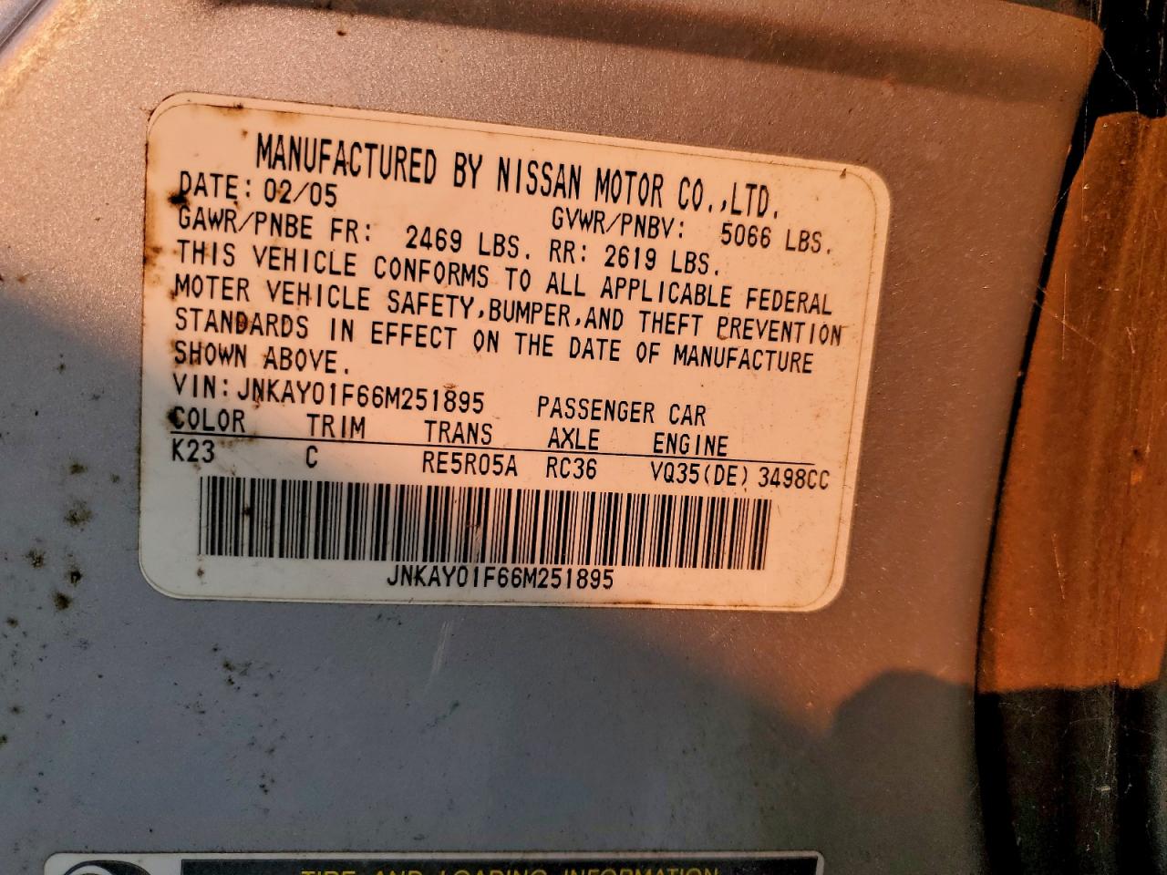 2006 INFINITI M35 BASE photo 12