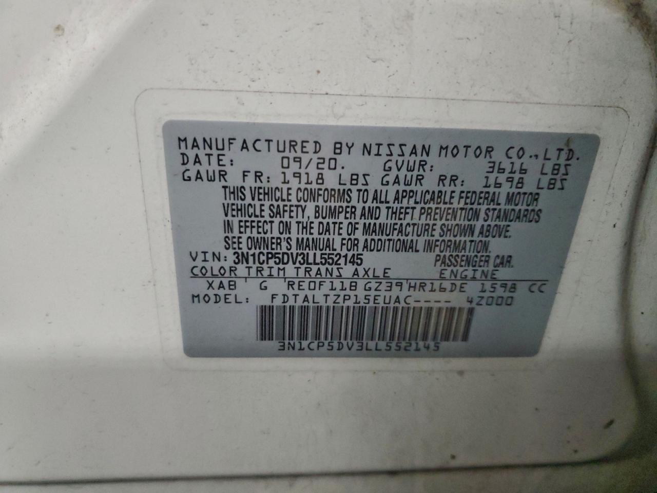 2020 NISSAN KICKS SR photo 14