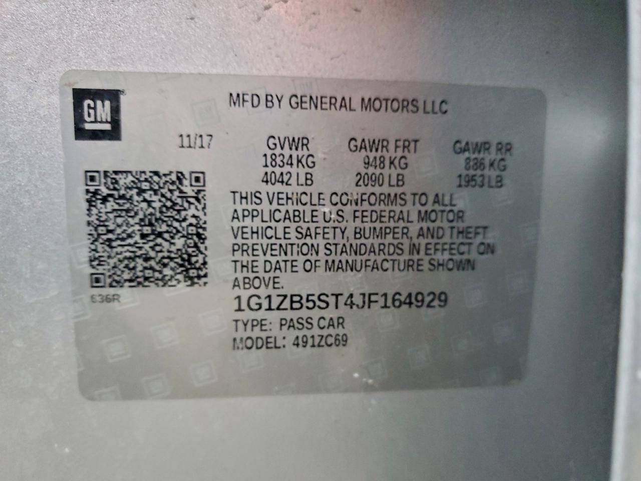 2018 CHEVROLET MALIBU LS photo 12