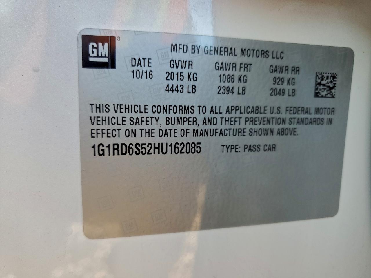 2017 CHEVROLET VOLT PREMIER photo 12