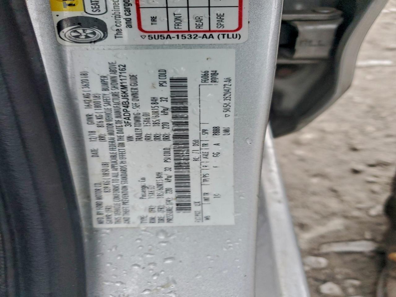 2019 FORD FIESTA SE photo 12