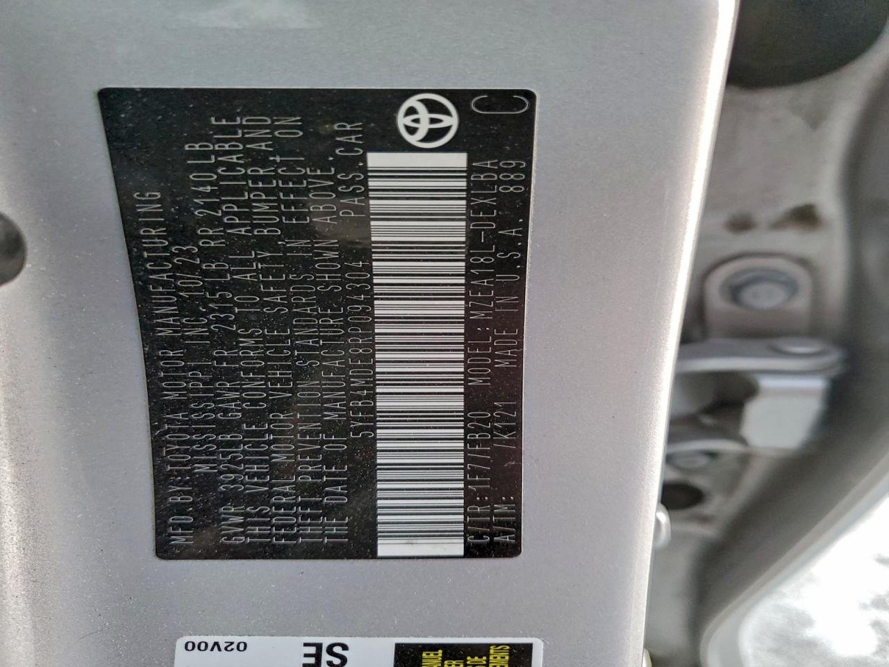 2024 TOYOTA COROLLA LE photo 13