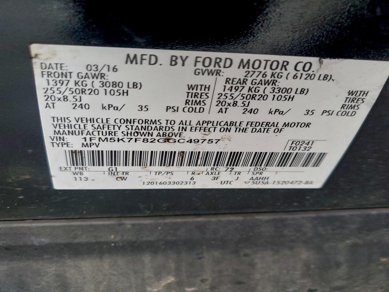 2016 FORD EXPLORER LIMITED photo 23