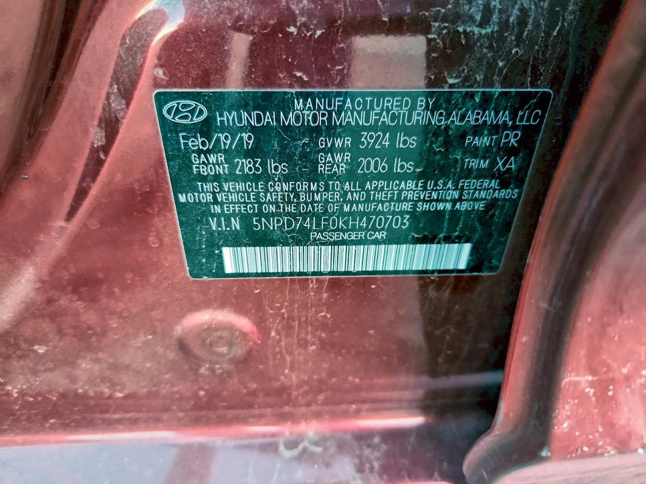 2019 HYUNDAI ELANTRA SE photo 12
