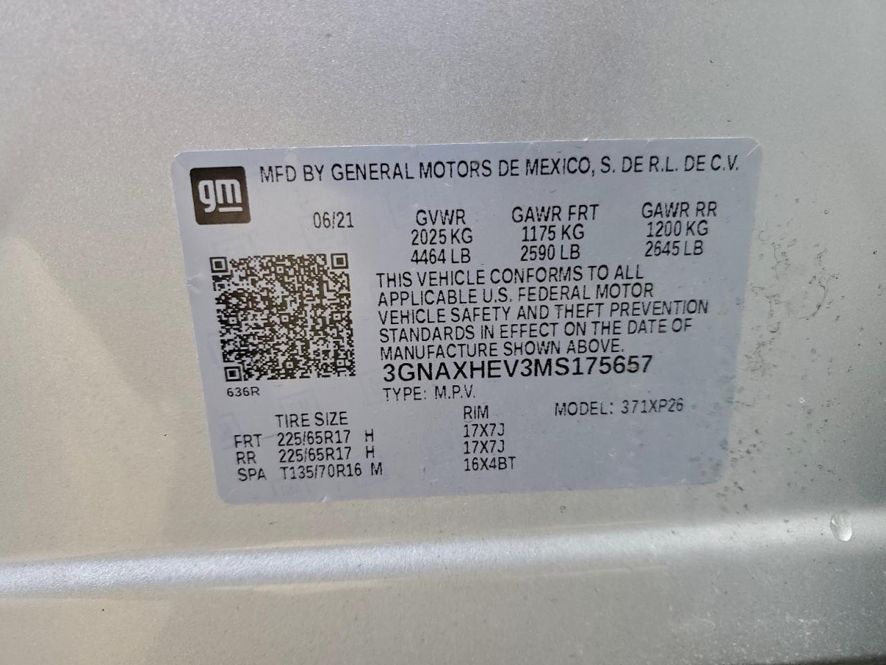 2021 CHEVROLET EQUINOX LS photo 12