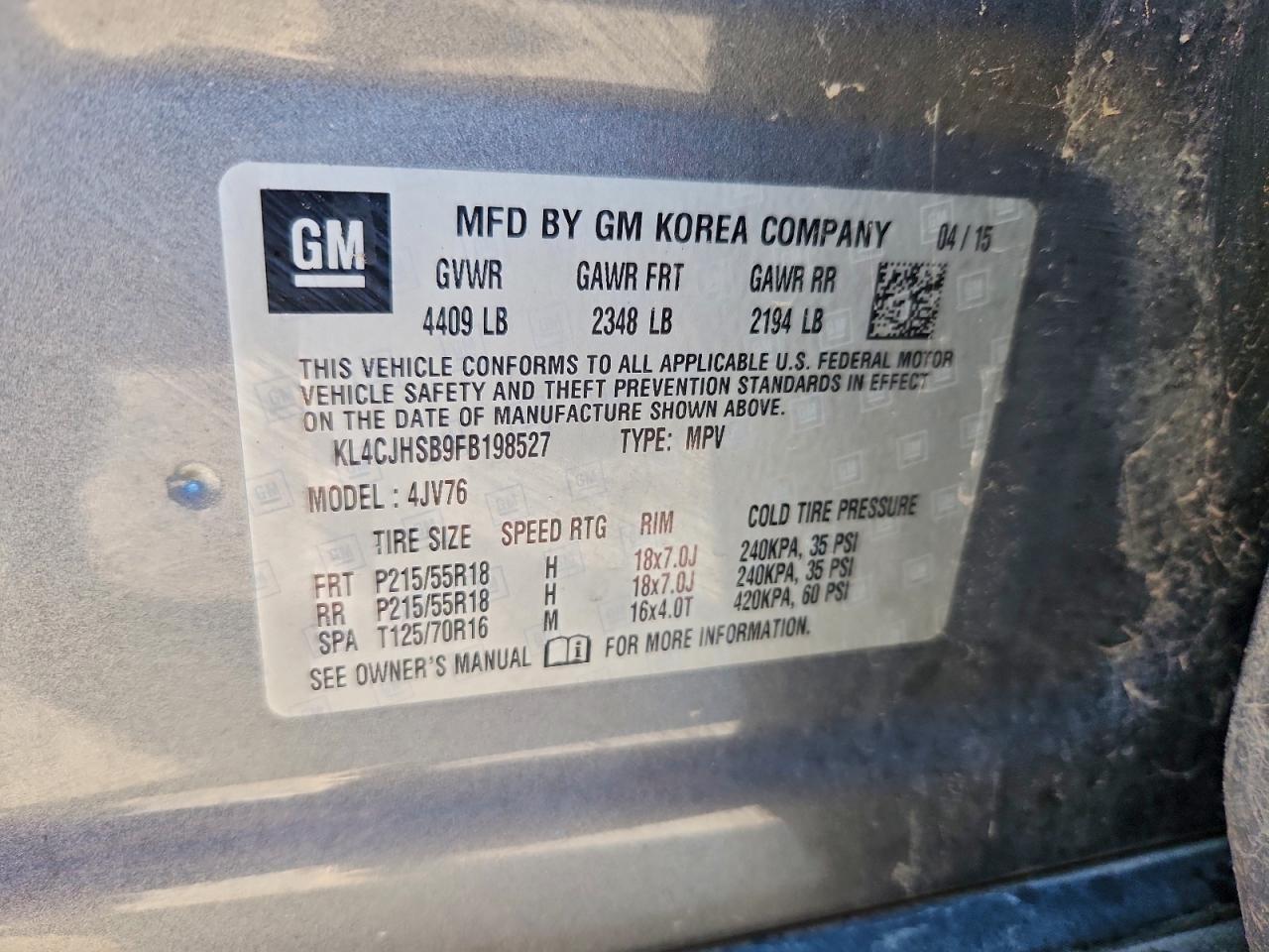 2015 BUICK ENCORE PREMIUM photo 13