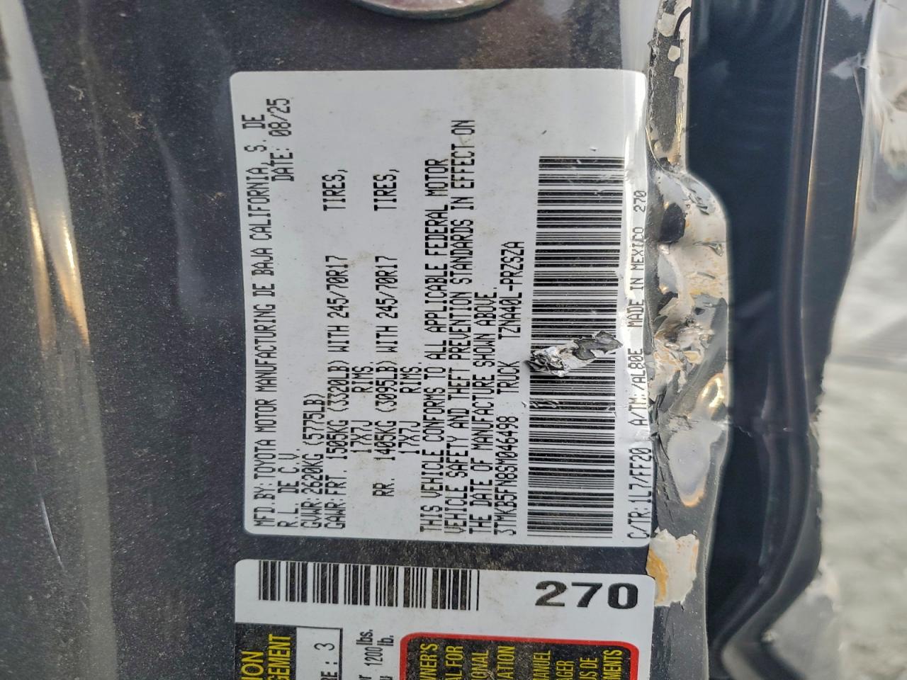 2025 TOYOTA TACOMA SR5 photo 12