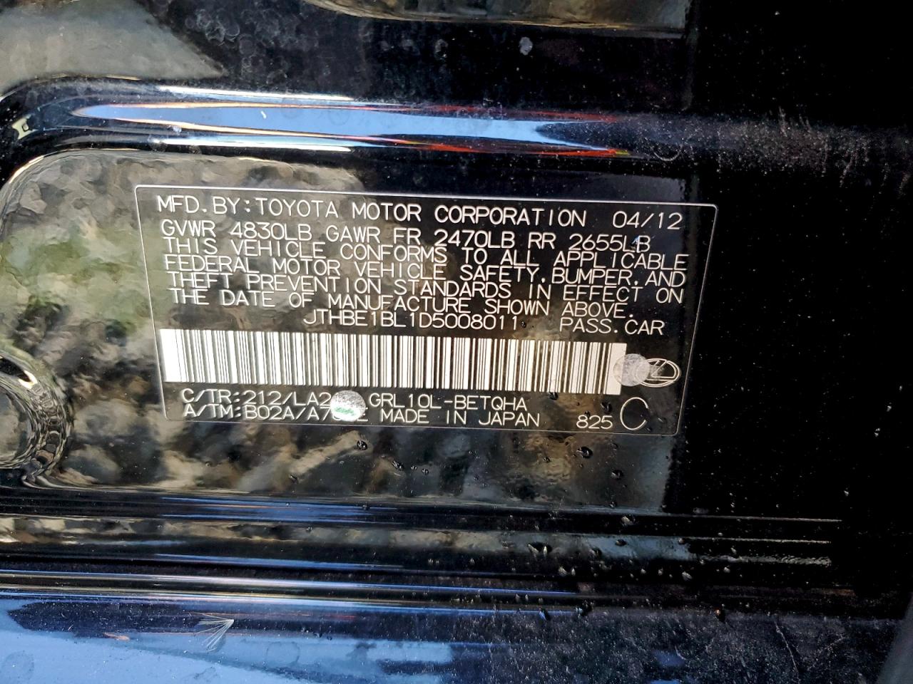 2013 LEXUS GS 350 photo 12