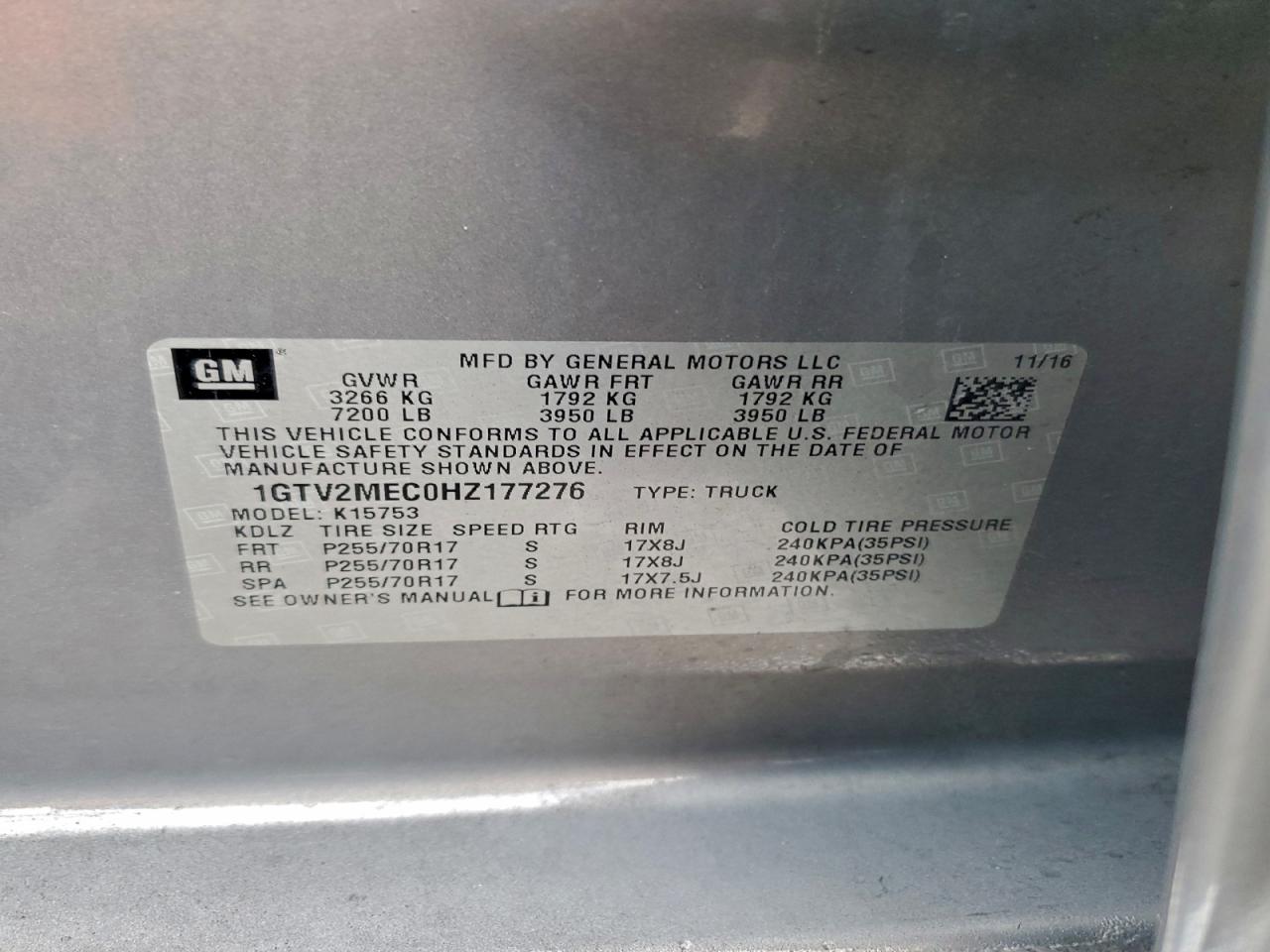 2017 GMC SIERRA K1500 SLE photo 12