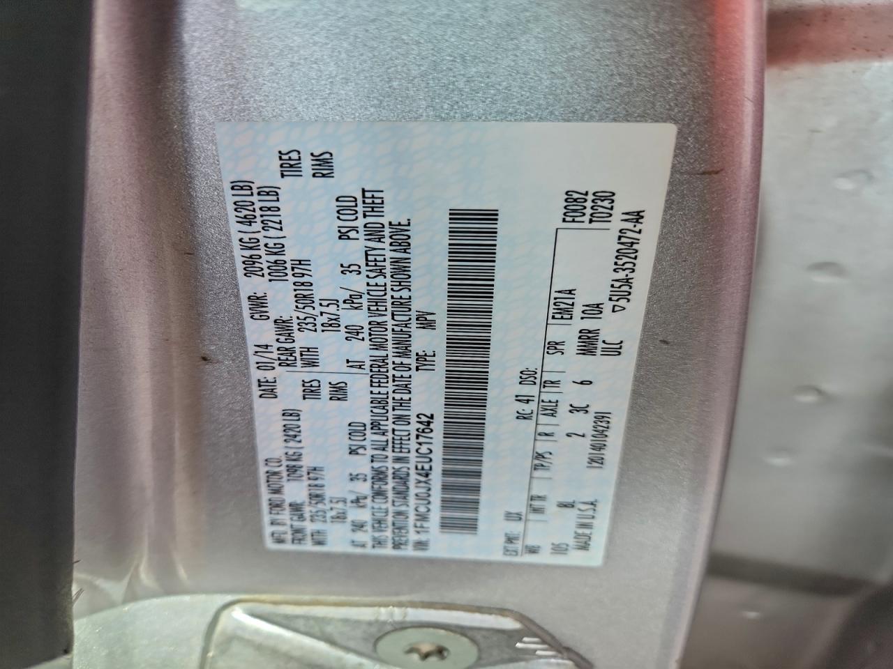2014 FORD ESCAPE TITANIUM photo 13