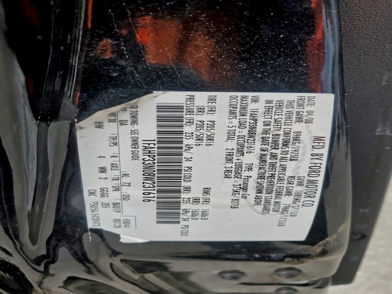 2008 FORD FOCUS SE photo 12