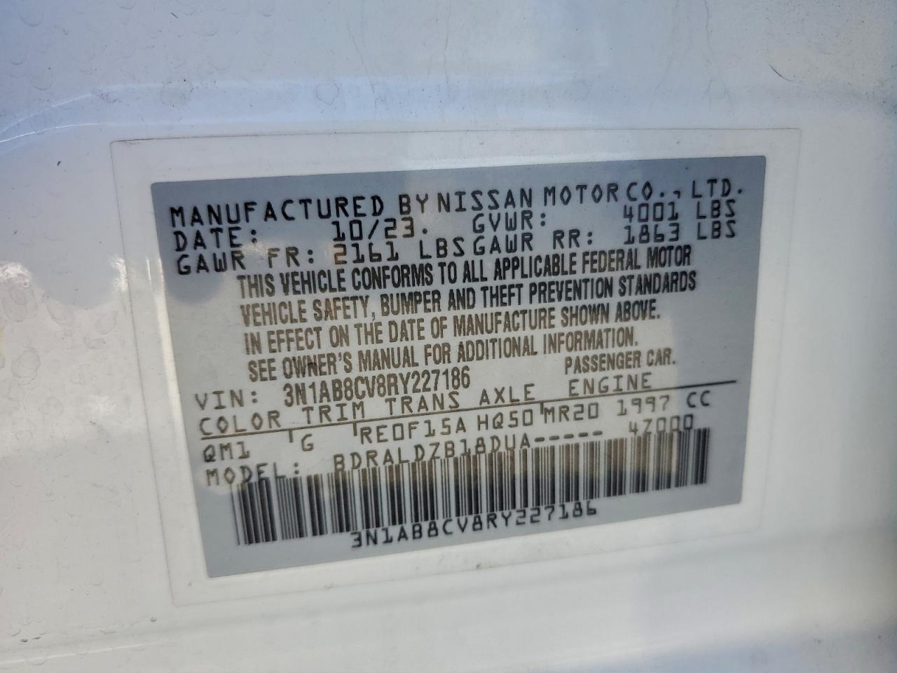 2024 NISSAN SENTRA SV photo 12