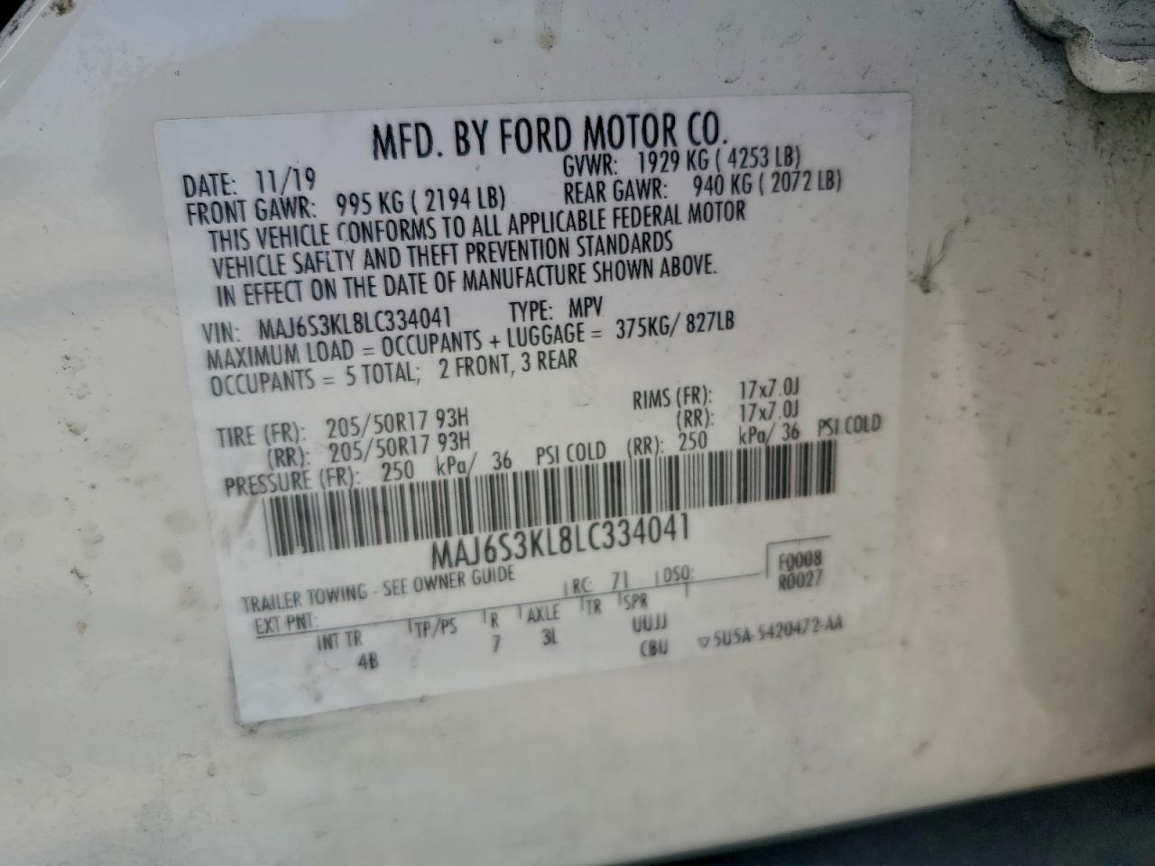 2020 FORD ECOSPORT TITANIUM photo 13