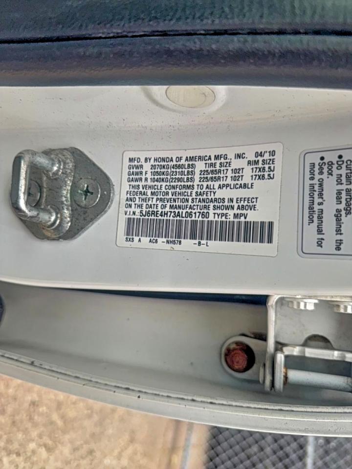 2010 HONDA CR-V EXL photo 10