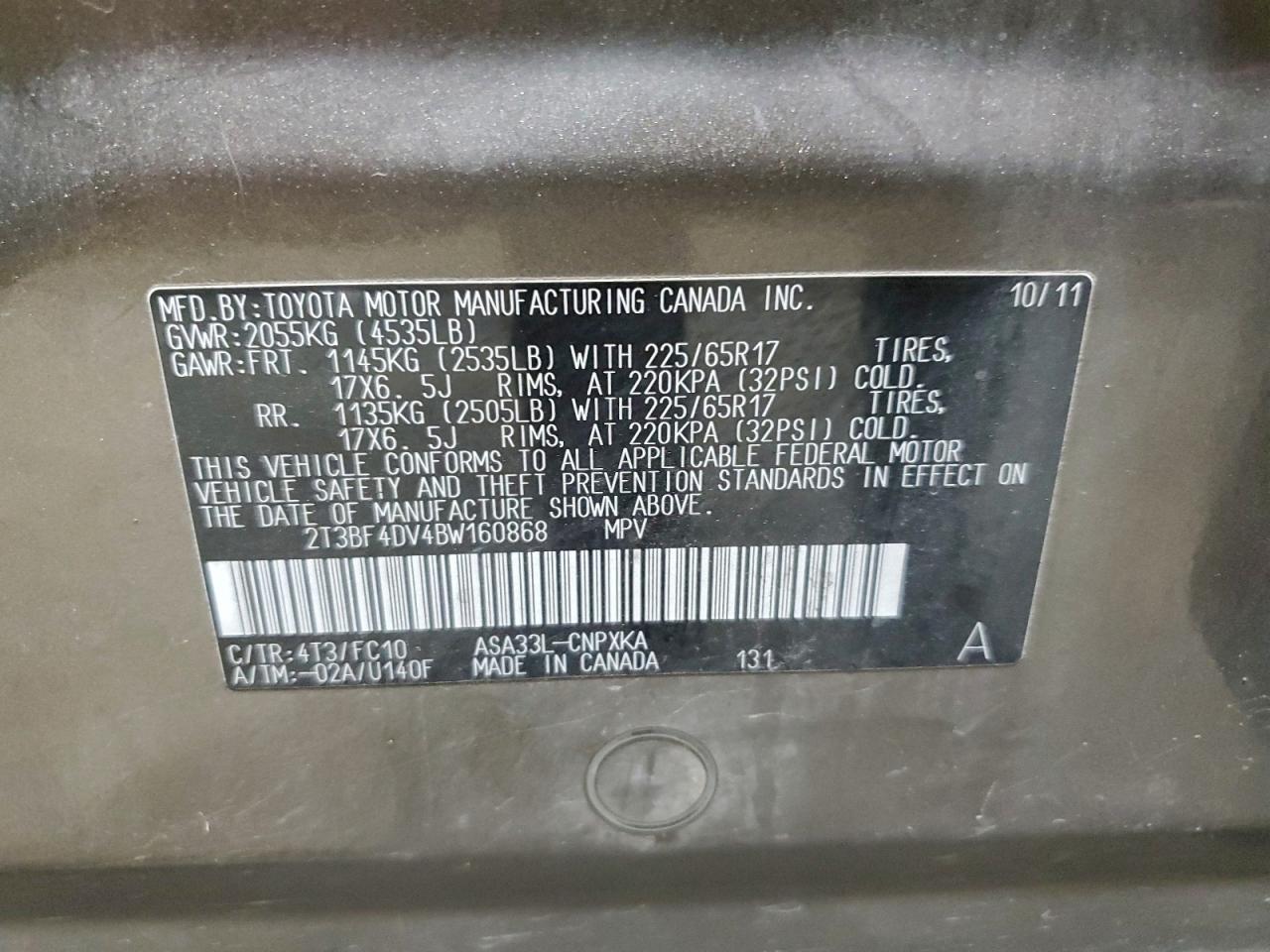 2011 TOYOTA RAV4 photo 13