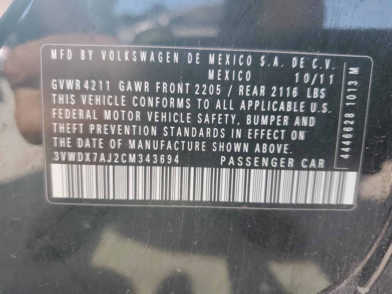 2012 VOLKSWAGEN JETTA SE photo 13