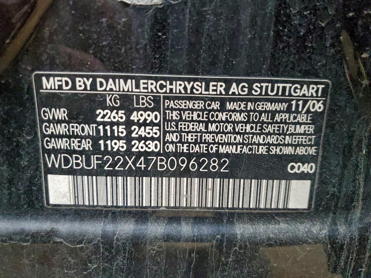 2007 MERCEDES-BENZ E 320 CDI photo 12
