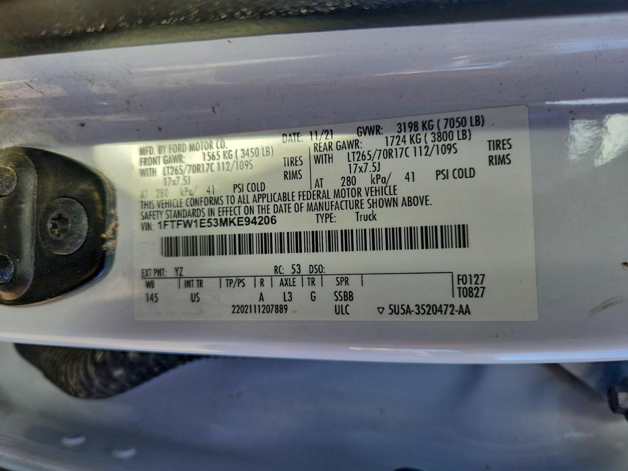 2021 FORD F150 SUPERCREW photo 12