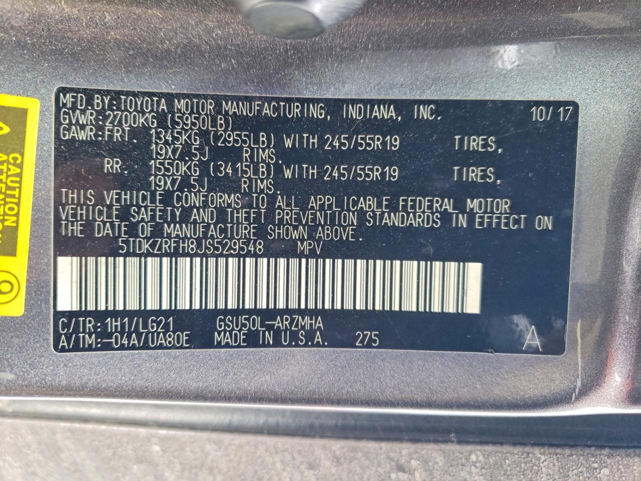 2018 TOYOTA HIGHLANDER SE photo 13