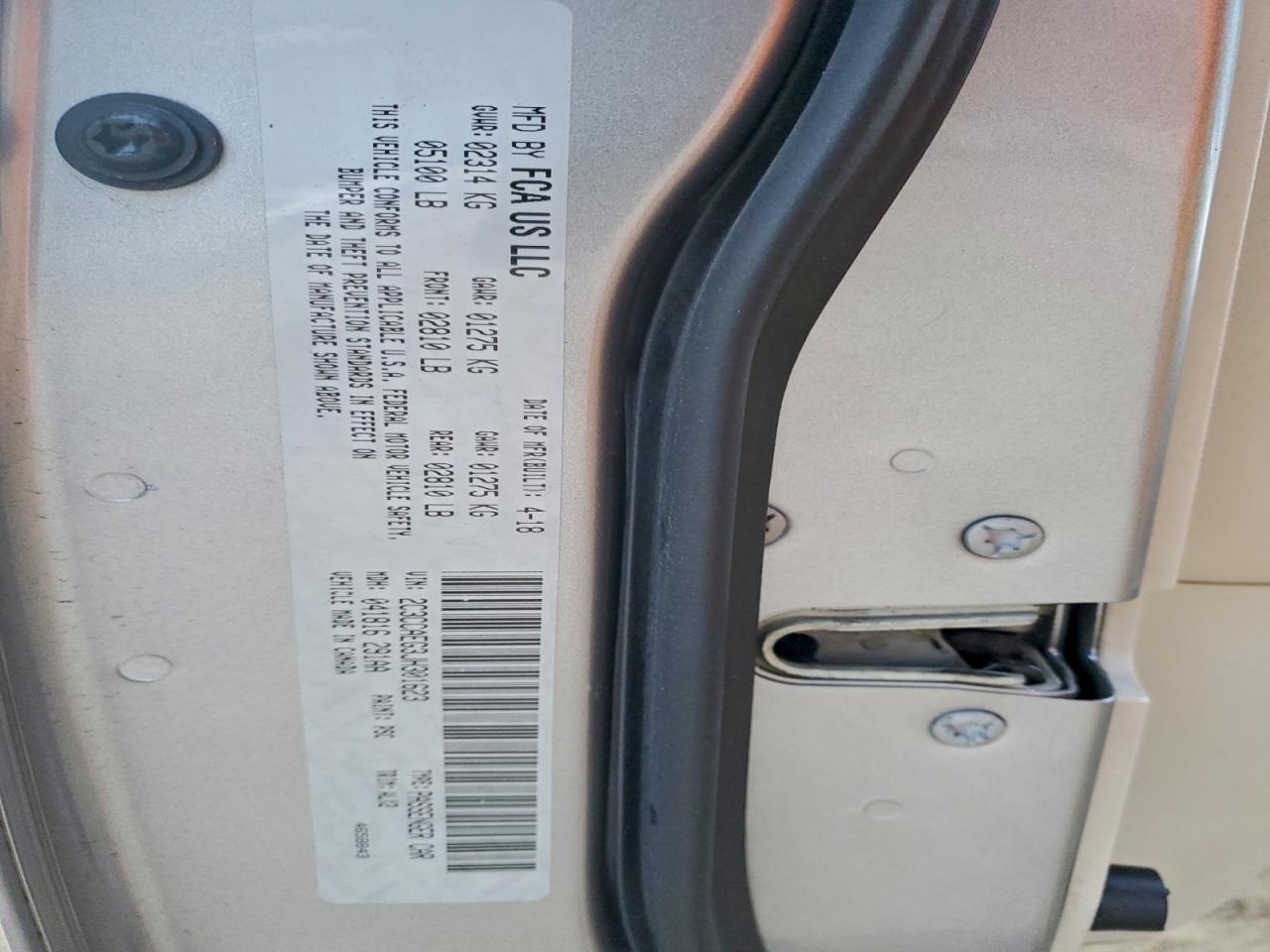 2018 CHRYSLER 300 LIMITED photo 12