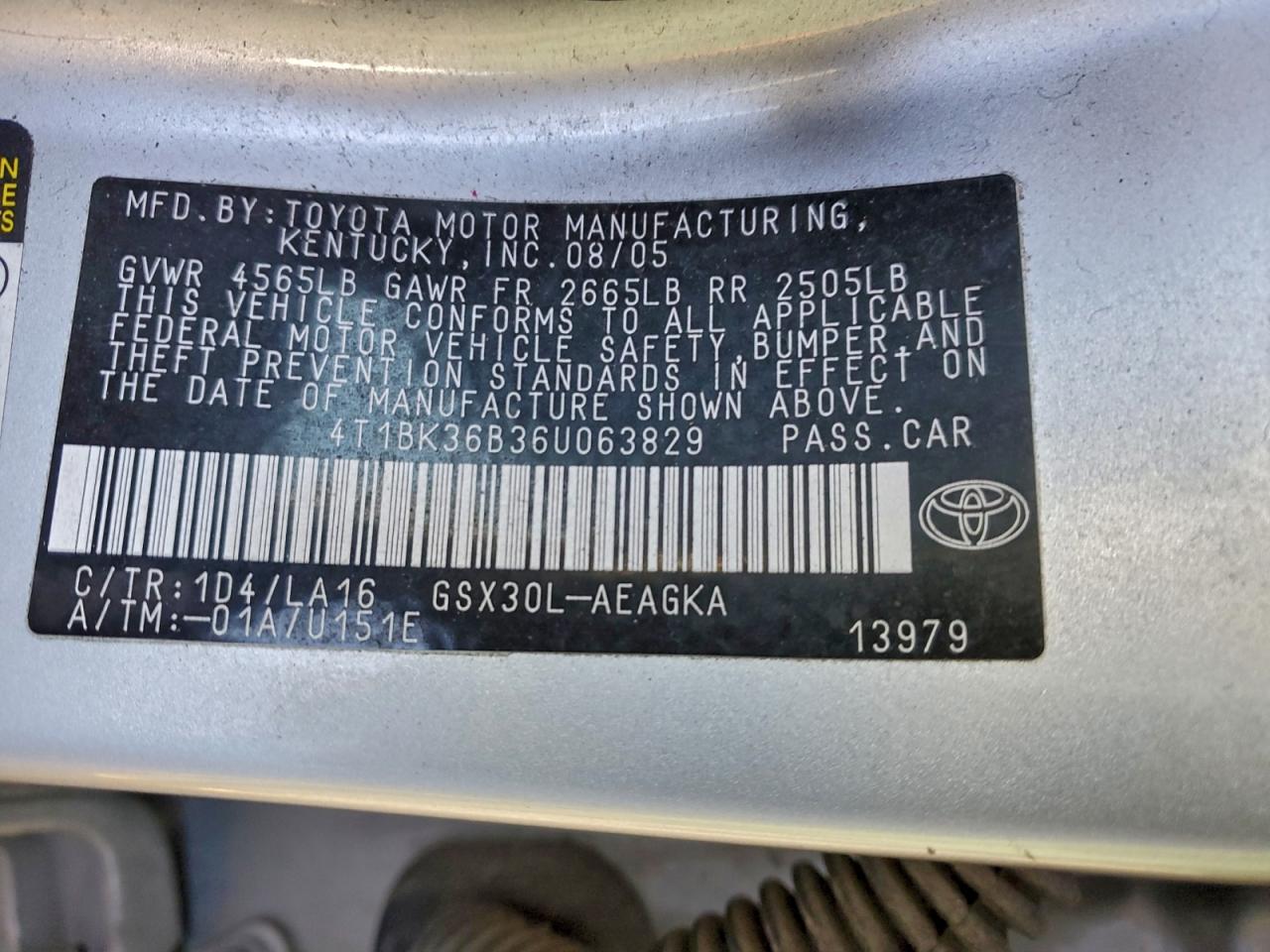2006 TOYOTA AVALON XL photo 12