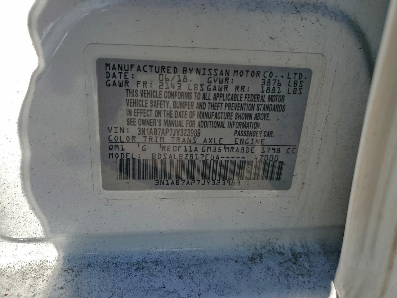 2018 NISSAN SENTRA S photo 12