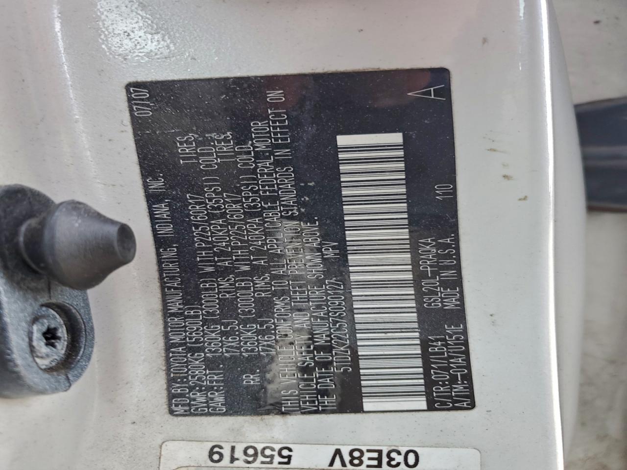 2007 TOYOTA SIENNA XLE photo 13