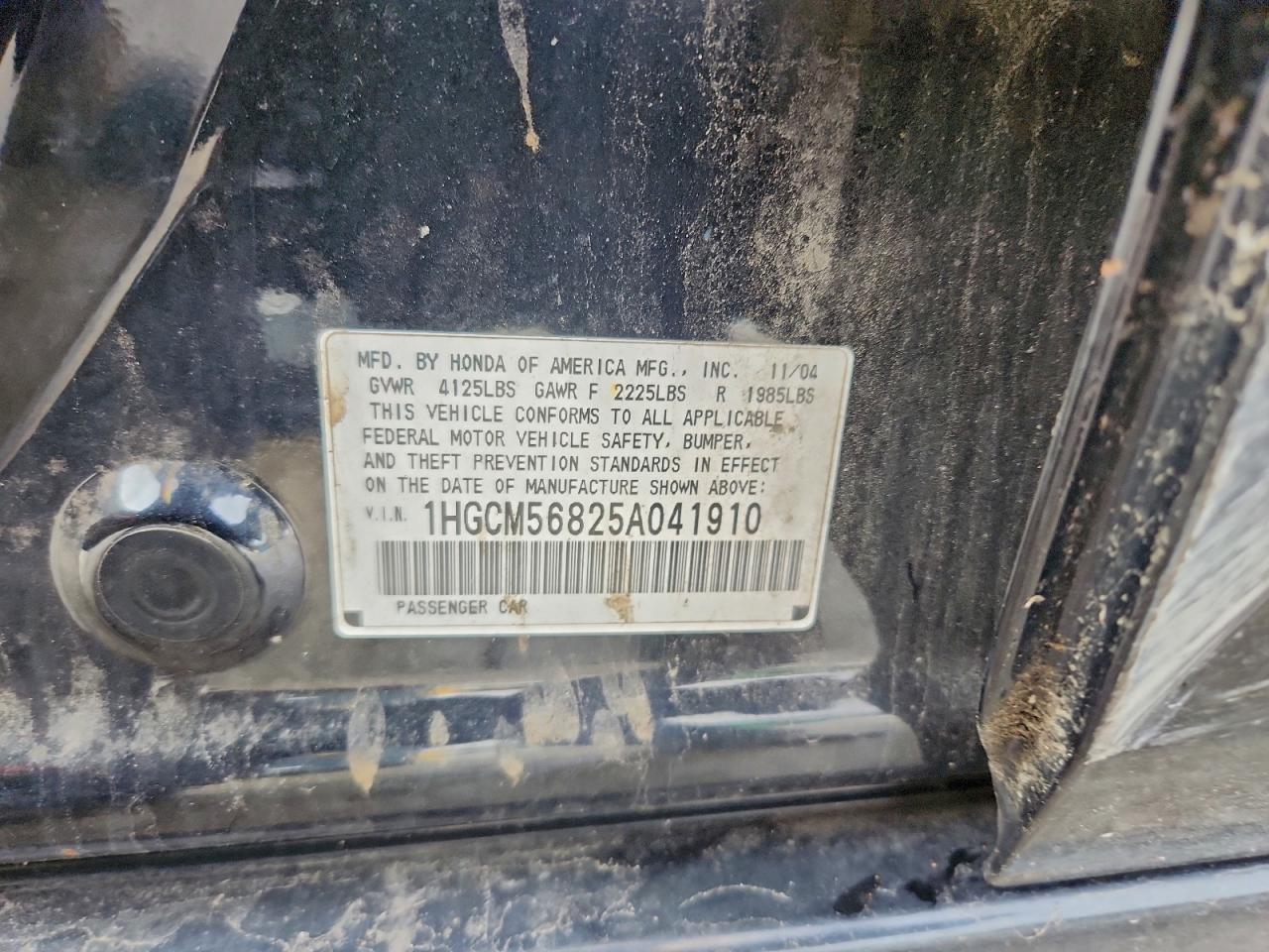 2005 HONDA ACCORD EX photo 12