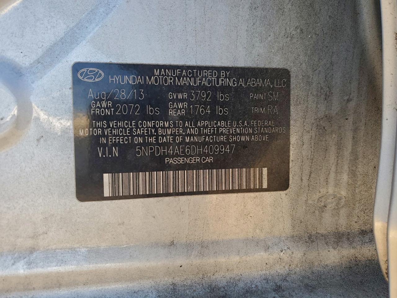 2013 HYUNDAI ELANTRA GLS photo 12