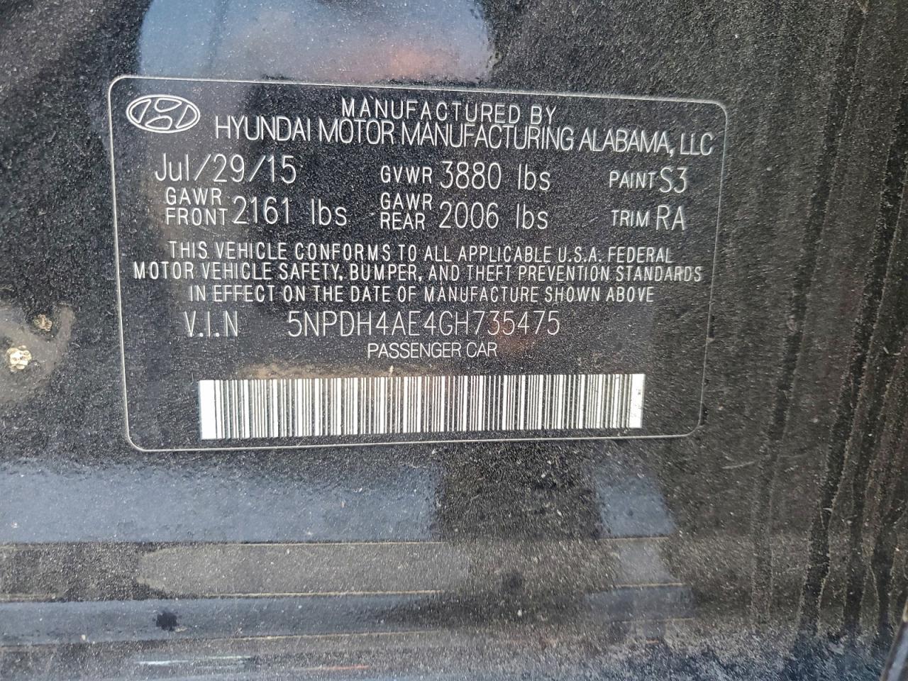 2016 HYUNDAI ELANTRA SE photo 12