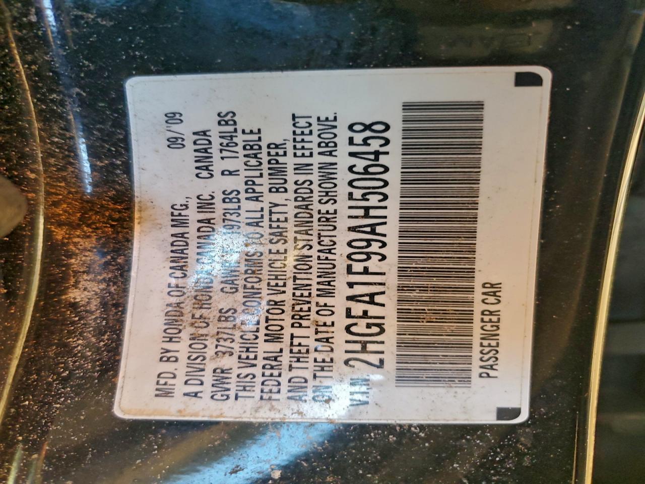2010 HONDA CIVIC EXL photo 12