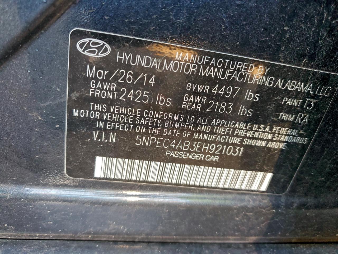 2014 HYUNDAI SONATA SE photo 34