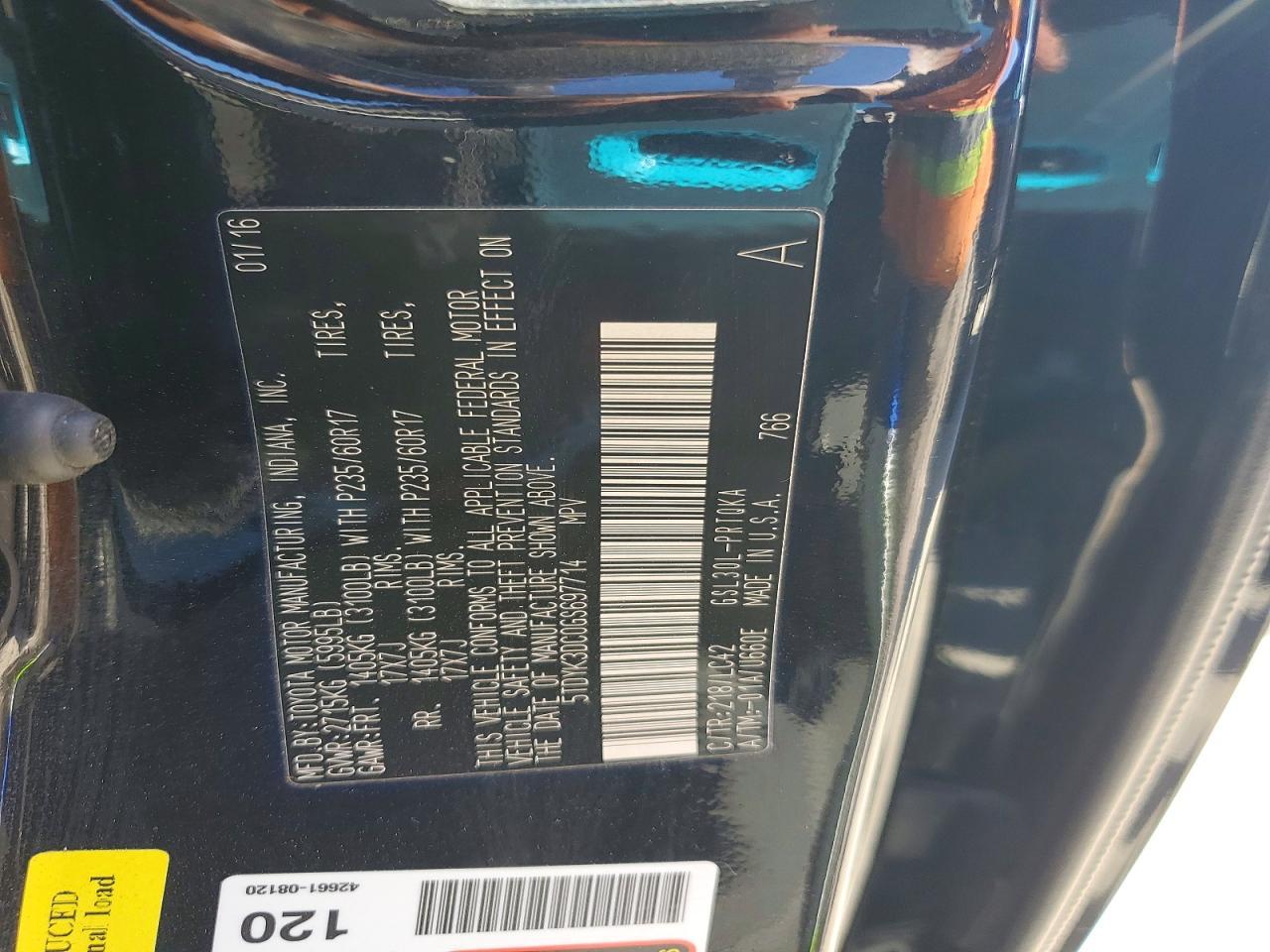 2016 TOYOTA SIENNA XLE 8-PASSENGER photo 14