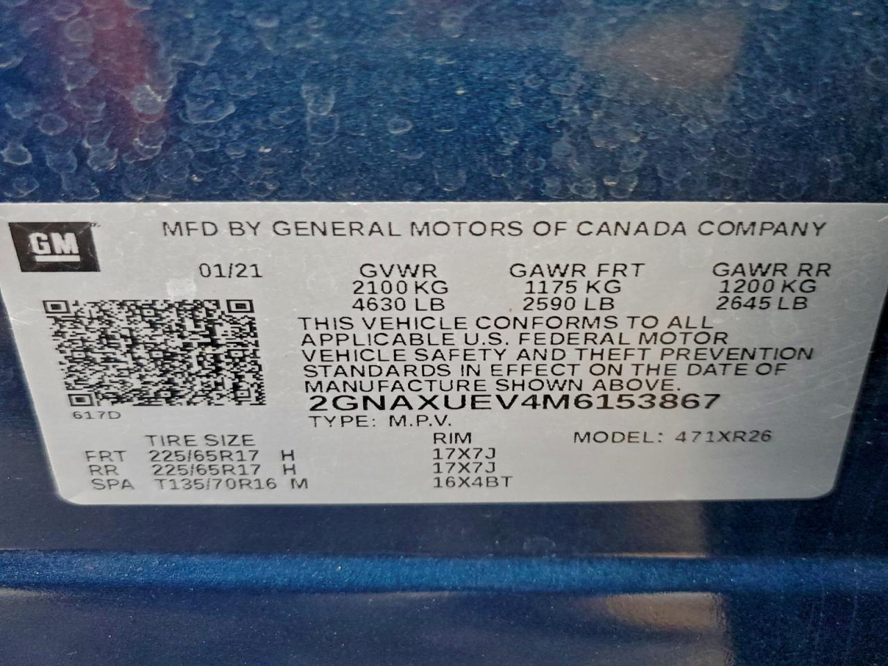 2021 CHEVROLET EQUINOX LT photo 13