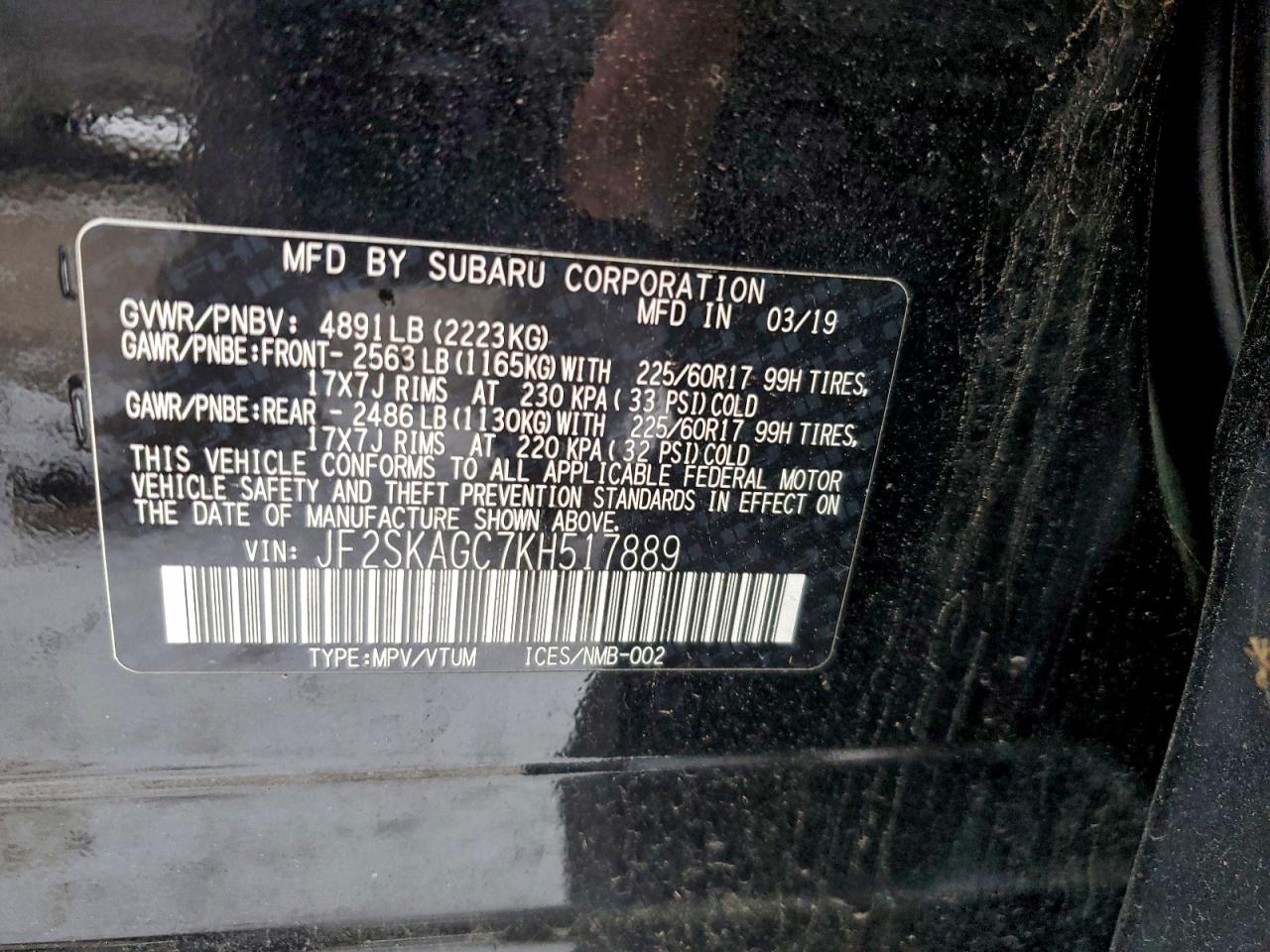 2019 SUBARU FORESTER PREMIUM photo 14