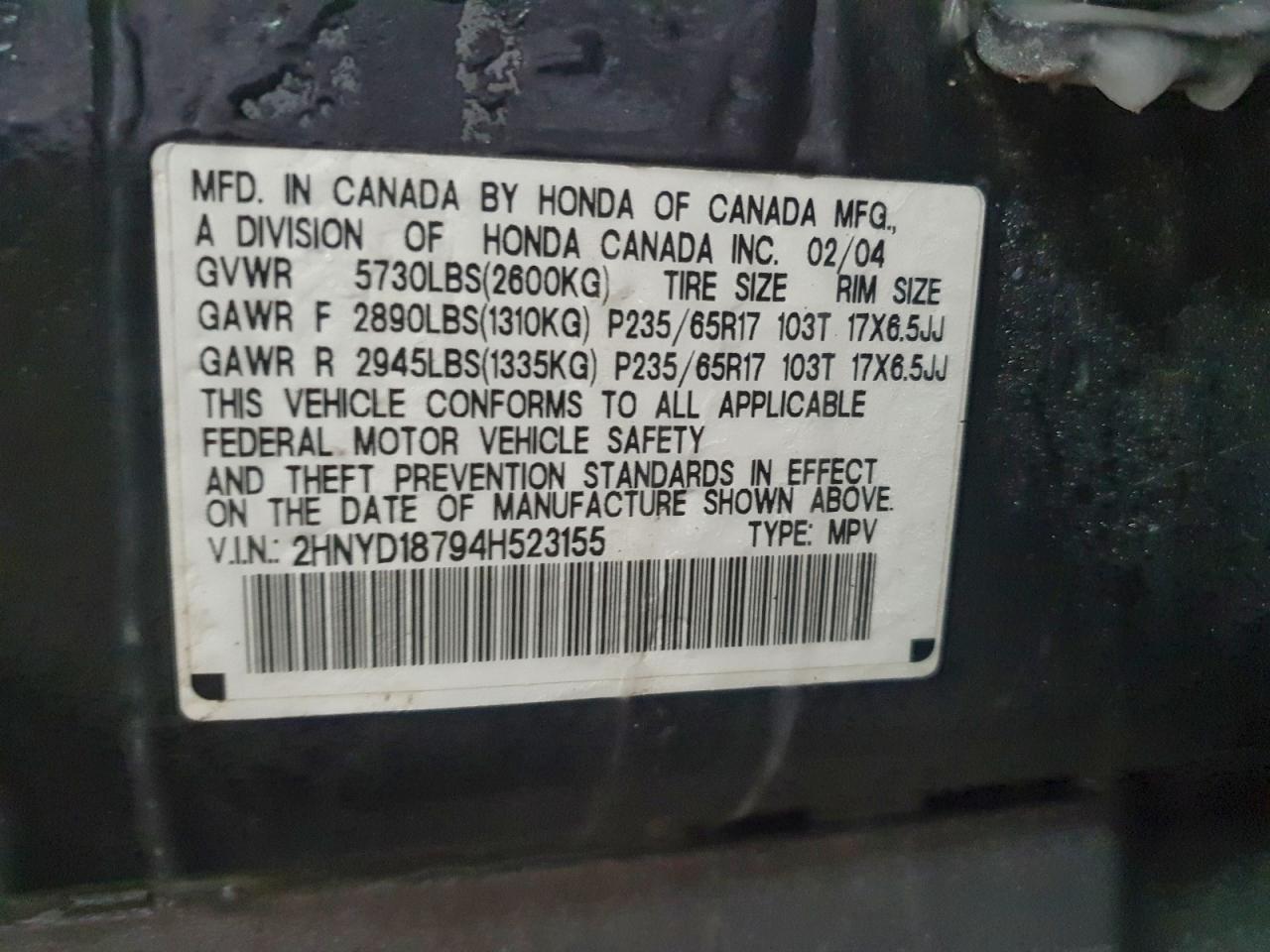 2004 ACURA MDX TOURING photo 13
