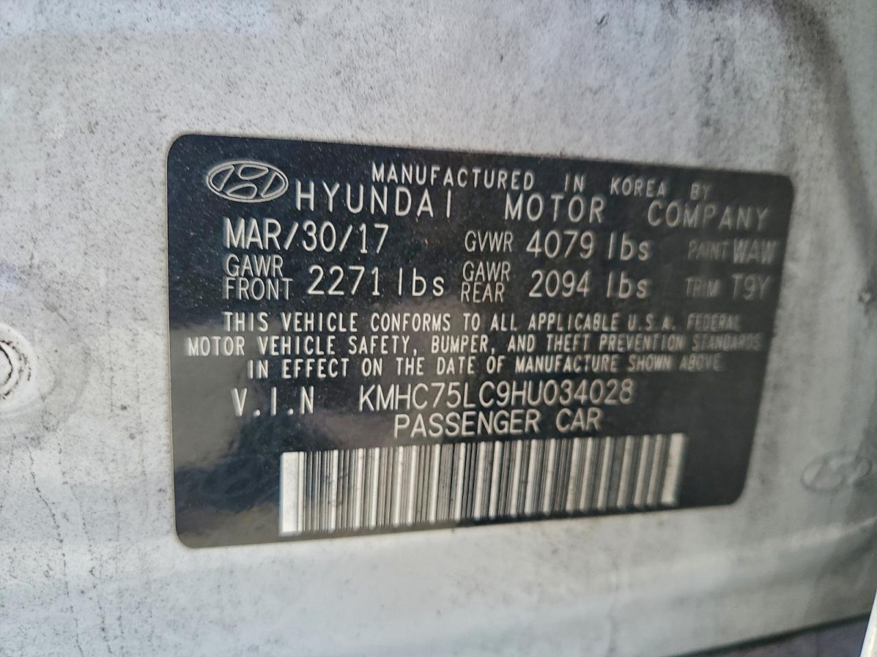 2017 HYUNDAI IONIQ SEL photo 12