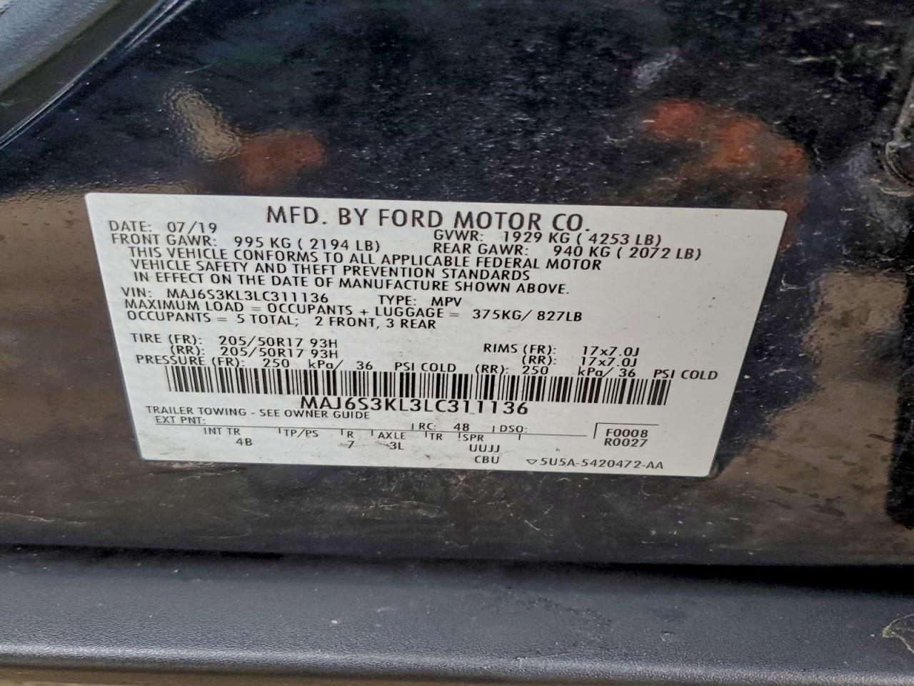 2020 FORD ECOSPORT TITANIUM photo 13
