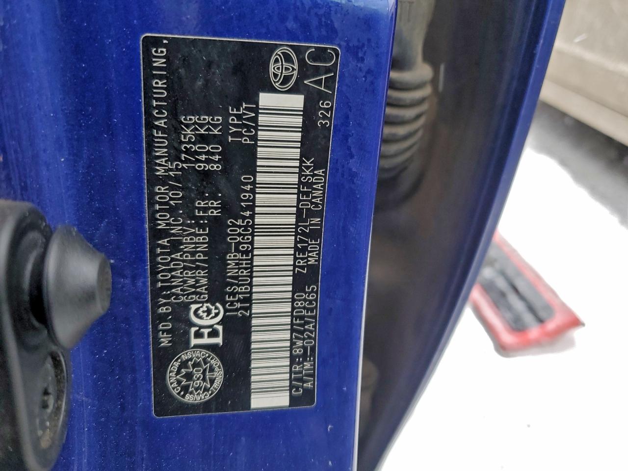 2016 TOYOTA COROLLA L photo 13