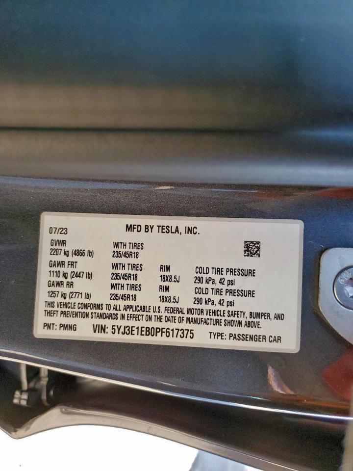 2023 TESLA MODEL 3 photo 12