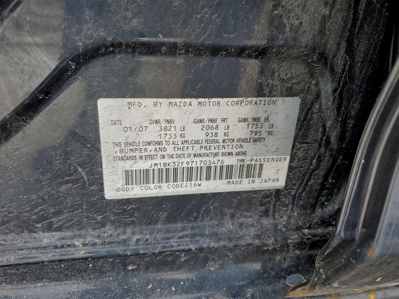2007 MAZDA 3 I photo 12