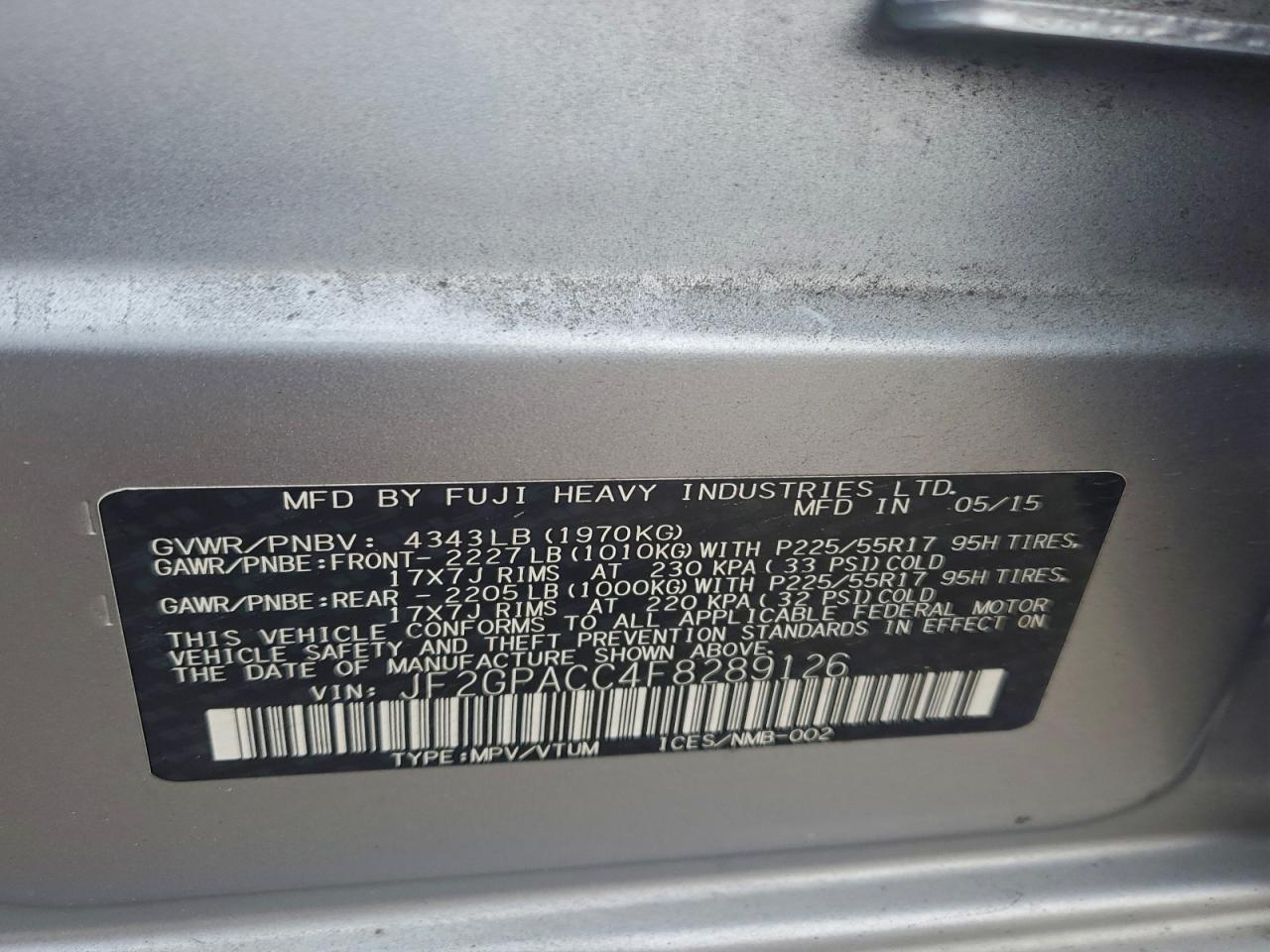 2015 SUBARU XV CROSSTREK 2.0 PREMIUM photo 23