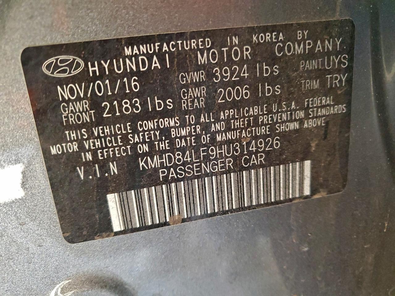 2017 HYUNDAI ELANTRA LIMITED photo 23