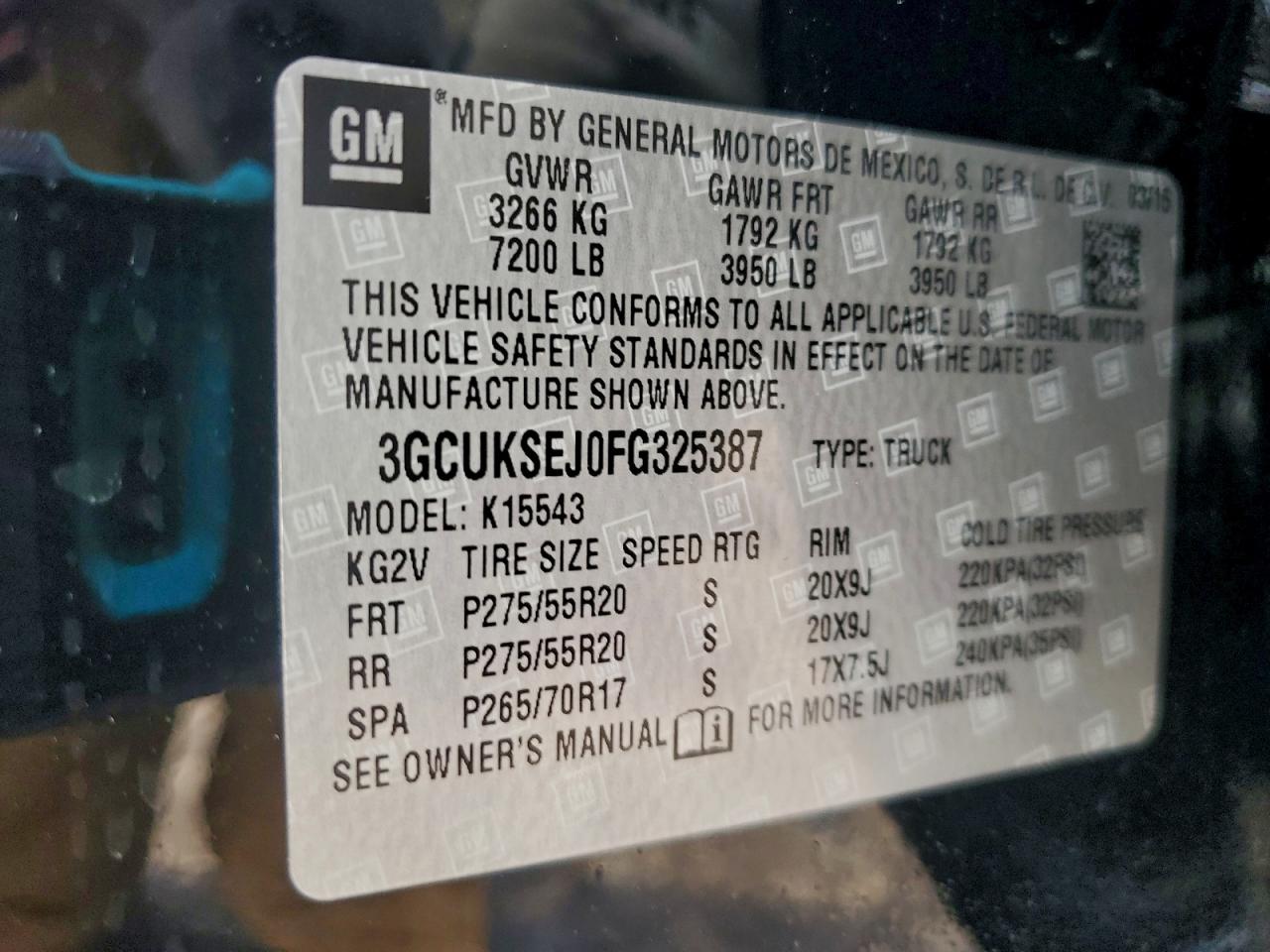 2015 CHEVROLET SILVERADO K1500 LTZ photo 12